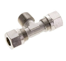 10L & R3/8'' Nickel plated Brass T-Shape Tee Cutting Fitting with Male Threads 115 bar ISO 8434-1