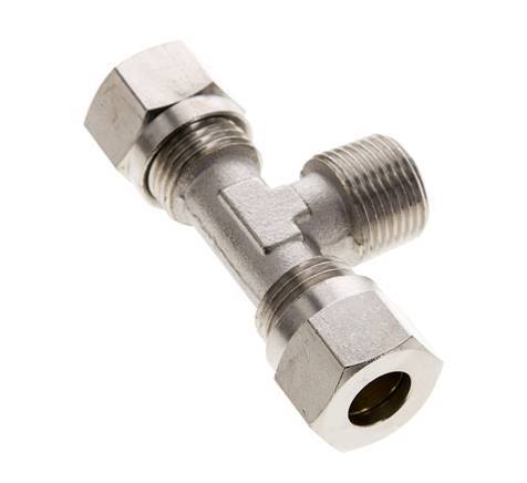10L & R3/8'' Vernikkeld Brass T-stuk Snijringkoppeling Buitendraad 115bar ISO 8434-1