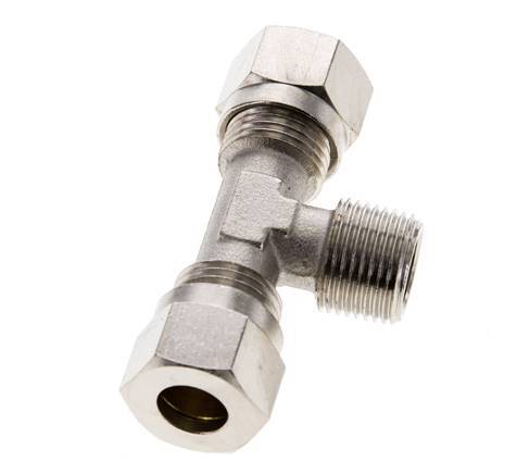 10L & R3/8'' Vernikkeld Brass T-stuk Snijringkoppeling Buitendraad 115bar ISO 8434-1