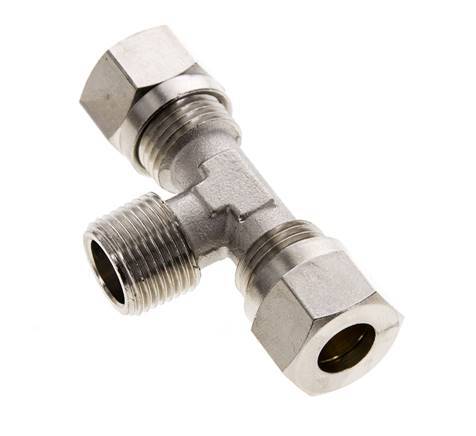 10L & R3/8'' Vernikkeld Brass T-stuk Snijringkoppeling Buitendraad 115bar ISO 8434-1