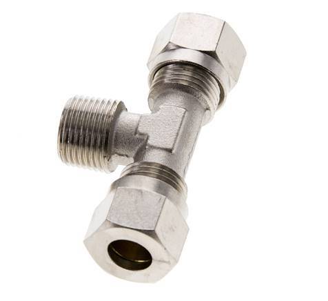 10L & R3/8'' Vernikkeld Brass T-stuk Snijringkoppeling Buitendraad 115bar ISO 8434-1