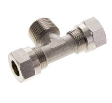 12L & R1/2'' Vernikkeld Brass T-stuk Snijringkoppeling Buitendraad 75bar ISO 8434-1