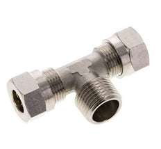 12L & R1/2'' Vernikkeld Brass T-stuk Snijringkoppeling Buitendraad 75bar ISO 8434-1