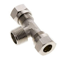 12L & R1/2'' Vernikkeld Brass T-stuk Snijringkoppeling Buitendraad 75bar ISO 8434-1