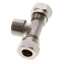 12L & R1/2'' Vernikkeld Brass T-stuk Snijringkoppeling Buitendraad 75bar ISO 8434-1