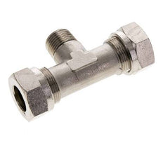 18L & R1/2'' Vernikkeld Brass T-stuk Snijringkoppeling Buitendraad 65bar ISO 8434-1