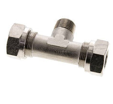 18L & R1/2'' Vernikkeld Brass T-stuk Snijringkoppeling Buitendraad 65bar ISO 8434-1