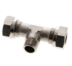 18L & R1/2'' Vernikkeld Brass T-stuk Snijringkoppeling Buitendraad 65bar ISO 8434-1
