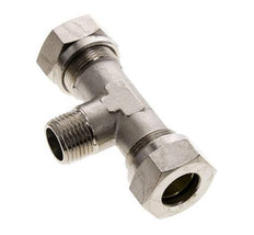 18L & R1/2'' Vernikkeld Brass T-stuk Snijringkoppeling Buitendraad 65bar ISO 8434-1