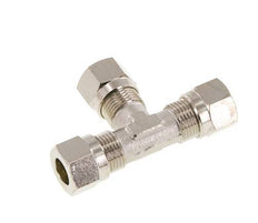 8LL Vernikkeld Brass T-stuk Snijringkoppeling 100bar ISO 8434-1