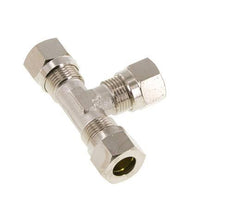 8LL Vernikkeld Brass T-stuk Snijringkoppeling 100bar ISO 8434-1