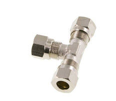 8LL Vernikkeld Brass T-stuk Snijringkoppeling 100bar ISO 8434-1