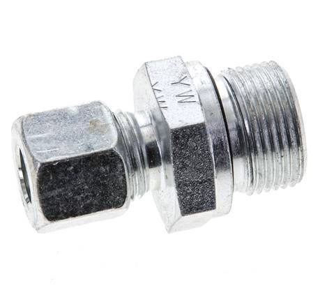 10L & M22x1.5 Zink plated Steel Straight Cutting Fitting with Male Threads 315 bar NBR ISO 8434-1