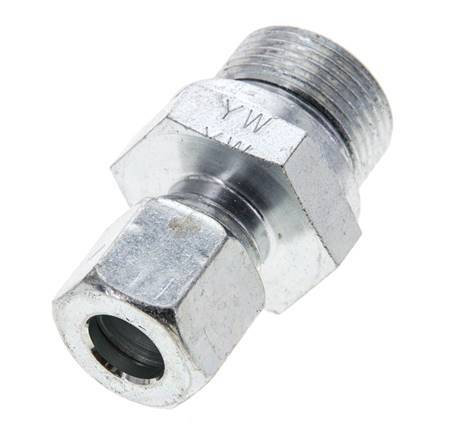 10L & M22x1.5 Zink plated Steel Straight Cutting Fitting with Male Threads 315 bar NBR ISO 8434-1