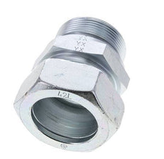 42L & M48x2 Zink plated Steel Straight Cutting Fitting with Male Threads 160 bar NBR ISO 8434-1