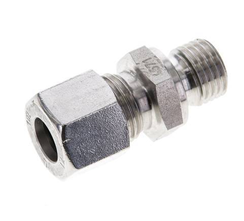 10L & M14x1.5 Stainless Steel Straight Cutting Fitting with Male Threads 315 bar FKM ISO 8434-1