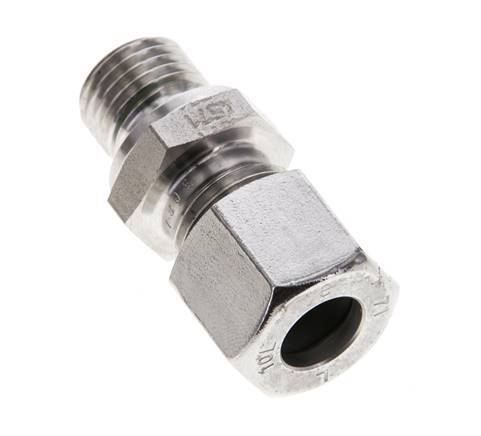 10L & M14x1.5 Stainless Steel Straight Cutting Fitting with Male Threads 315 bar FKM ISO 8434-1