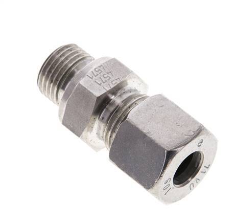 10S & M16x1.5 Stainless Steel Straight Cutting Fitting with Male Threads 630 bar FKM ISO 8434-1