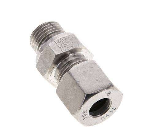10S & M16x1.5 Stainless Steel Straight Cutting Fitting with Male Threads 630 bar FKM ISO 8434-1
