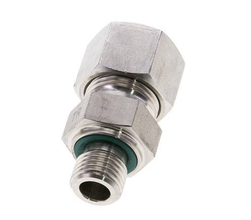 12S & M14x1.5 Stainless Steel Straight Cutting Fitting with Male Threads 630 bar FKM ISO 8434-1