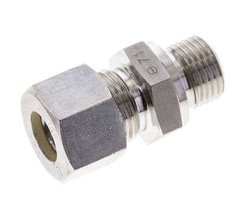 12L & M16x1.5 Stainless Steel Straight Compression Fitting with Male Threads 315 bar FKM ISO 8434-1