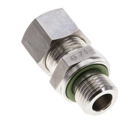 12L & M16x1.5 Stainless Steel Straight Compression Fitting with Male Threads 315 bar FKM ISO 8434-1