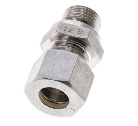 12L & M16x1.5 Stainless Steel Straight Compression Fitting with Male Threads 315 bar FKM ISO 8434-1