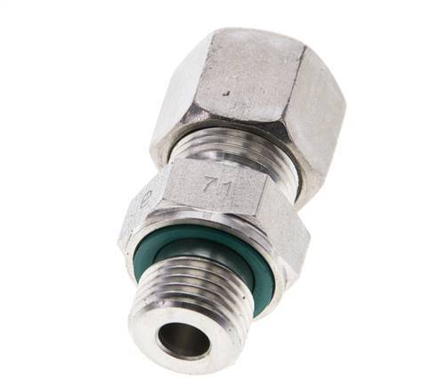 10S & M16x1.5 Stainless Steel Straight Compression Fitting with Male Threads 450 bar FKM ISO 8434-1