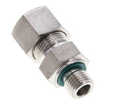 12S & M14x1.5 Stainless Steel Straight Compression Fitting with Male Threads 400 bar FKM ISO 8434-1