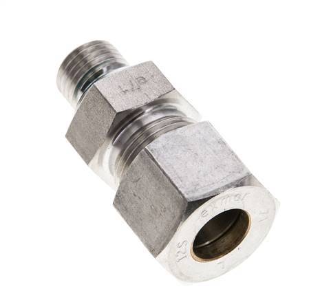 12S & M14x1.5 Stainless Steel Straight Compression Fitting with Male Threads 400 bar FKM ISO 8434-1