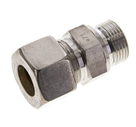 20S & M27x2 Stainless Steel Straight Compression Fitting with Male Threads 250 bar FKM ISO 8434-1