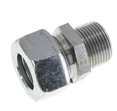 22L & R3/4'' Zink plated Steel Straight Cutting Fitting with Male Threads 160 bar ISO 8434-1