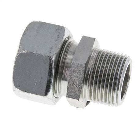 22L & R3/4'' Zink plated Steel Straight Cutting Fitting with Male Threads 160 bar ISO 8434-1