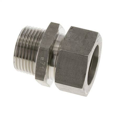 28L & R1'' RVS Rechte Snijringkoppeling Buitendraad 160bar ISO 8434-1