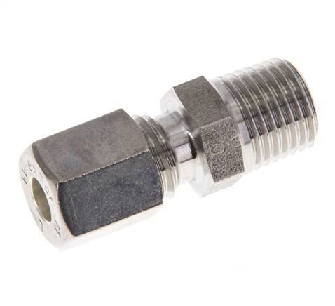 6L & R1/4'' RVS Rechte Knelfitting Buitendraad 315bar ISO 8434-1