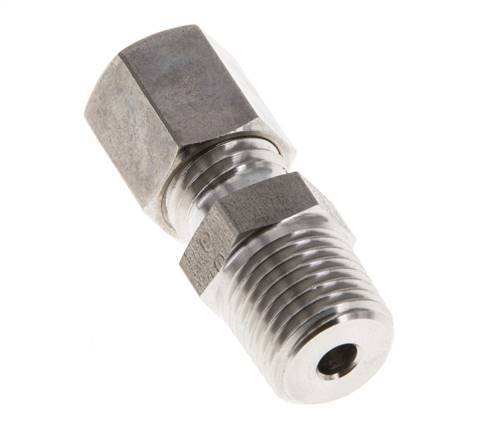 6L & R1/4'' RVS Rechte Knelfitting Buitendraad 315bar ISO 8434-1