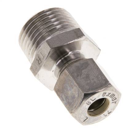 8L & R1/2'' RVS Rechte Knelfitting Buitendraad 315bar ISO 8434-1