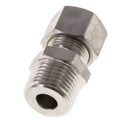 12L & R1/2'' RVS Rechte Knelfitting Buitendraad 315bar ISO 8434-1