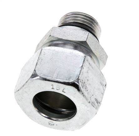 18L & UNF 3/4''-16 Zink plated Steel Straight Cutting Fitting with Male Threads 315 bar ISO 8434-1