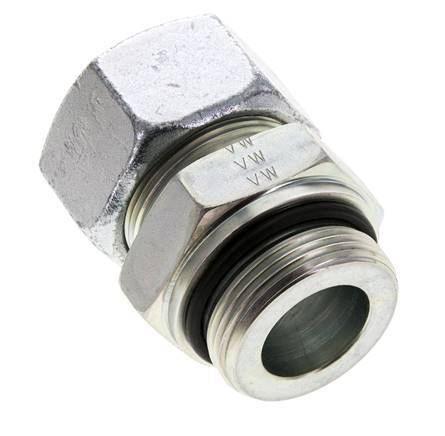30S & UN 1-5/8''-12 Zink plated Steel Straight Cutting Fitting with Male Threads 400 bar ISO 8434-1