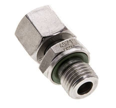 10L & M14x1.5 RVS Rechte Draaidoorvoer Buitendraad 315bar FKM Verstelbaar ISO 8434-1