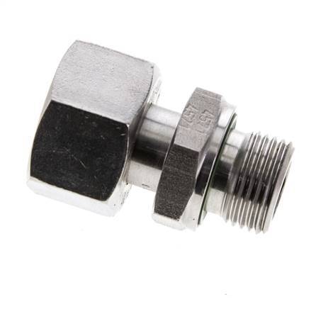 15L & M18x1.5 Stainless Steel Straight Swivel with Male Threads 315 bar FKM Adjustable ISO 8434-1
