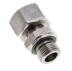 15L & M18x1.5 RVS Rechte Draaidoorvoer Buitendraad 315bar FKM Verstelbaar ISO 8434-1