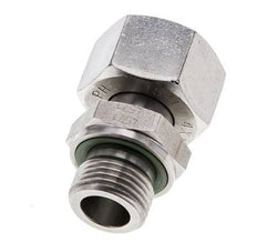 15L & M18x1.5 RVS Rechte Draaidoorvoer Buitendraad 315bar FKM Verstelbaar ISO 8434-1