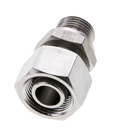 15L & M18x1.5 RVS Rechte Draaidoorvoer Buitendraad 315bar FKM Verstelbaar ISO 8434-1