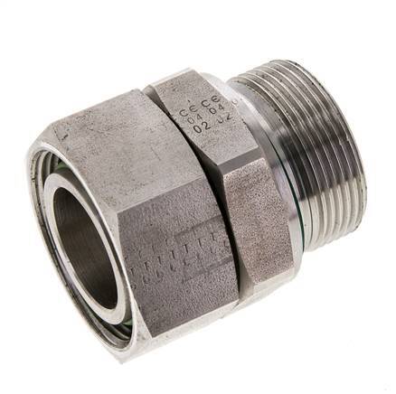35L & M42x2 Stainless Steel Straight Swivel with Male Threads 160 bar FKM Adjustable ISO 8434-1