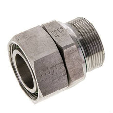 35L & M42x2 RVS Rechte Draaidoorvoer Buitendraad 160bar FKM Verstelbaar ISO 8434-1