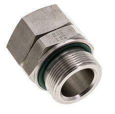 35L & M42x2 RVS Rechte Draaidoorvoer Buitendraad 160bar FKM Verstelbaar ISO 8434-1