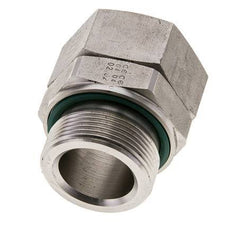 35L & M42x2 RVS Rechte Draaidoorvoer Buitendraad 160bar FKM Verstelbaar ISO 8434-1