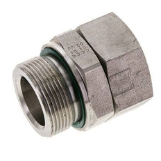 35L & M42x2 RVS Rechte Draaidoorvoer Buitendraad 160bar FKM Verstelbaar ISO 8434-1